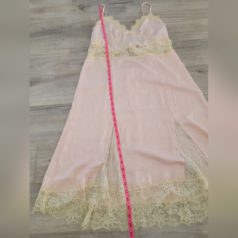 Kimchi Blue Dipped in Lace Satin Slip Midi Dress - Picture 13 of 14